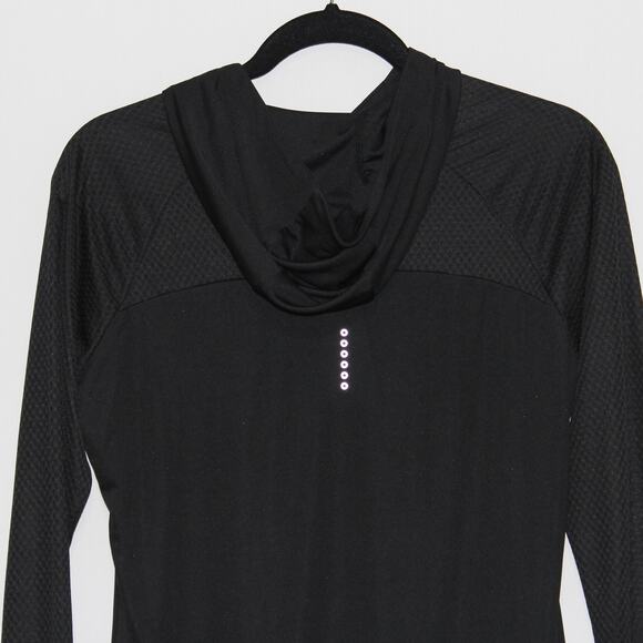 Nike Mesh Sleeve Black Long Sleeve Dri Fit Top Medium - Picture 3 of 5